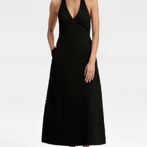 Elegant Black Halter Maxi Dress